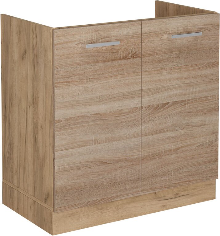 Spülenunterschrank R-Line, Sonoma, 80 cm ohne Arbeitsplatte, Vicco