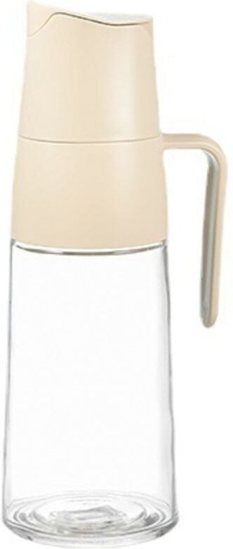 Csparkv - 1 Stück Olivenölspender, 600 ml, automatischer Deckelspender, Ölflasche, Glas-Olivenölflasche mit Schwerkraftv...