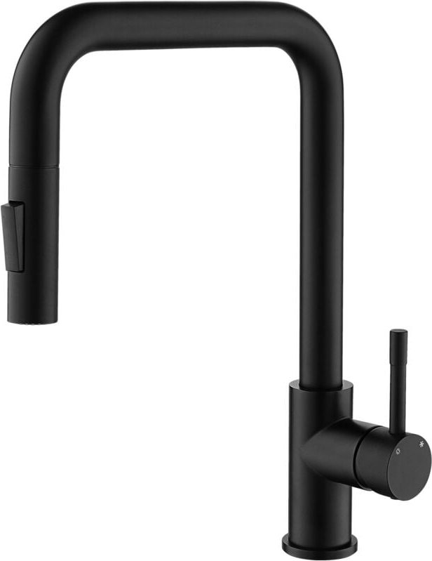 Cecipa Küchenarmatur, herausziehbarer Küchenarmatur, schwarz Spültischarmatur, 2-Funktions-Jet-Typ, 360° drehbar