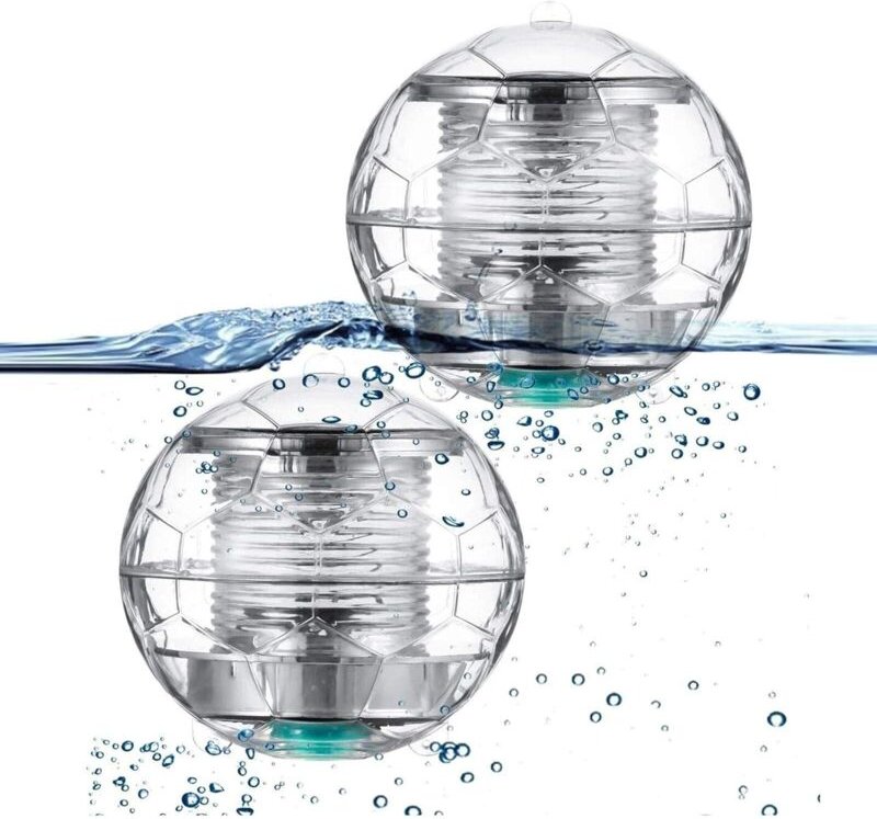 2er-Pack schwimmende Solar-Pool-Lichter, LED-Beleuchtung, automatischer Farbwechsel, wasserdichte Kugel-Solarlampe für G...