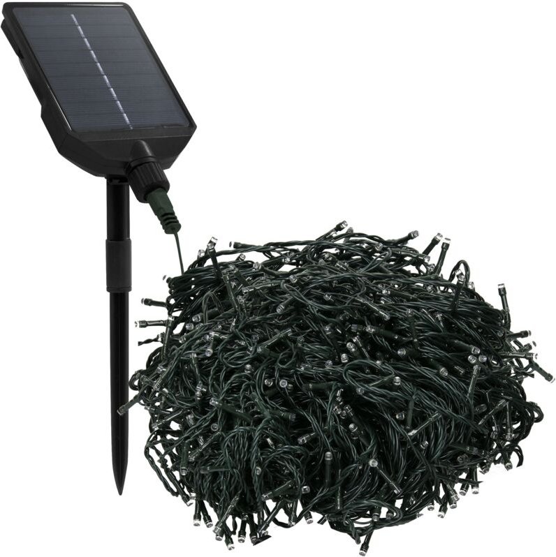 ECD Germany Solar Lichterkette Aussen 16m 800 LED Warmweiß, Weihnachtsbeleuchtung Outdoor, IP44 Wetterfest, 13 Modi & Ti...