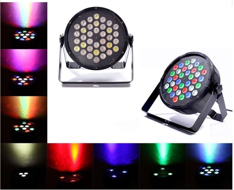 Trade Shop Traesio - Trade Shop - dmx 512 projektor lichteffekt flach par licht rgb hohe helligkeit 36 led 36W -