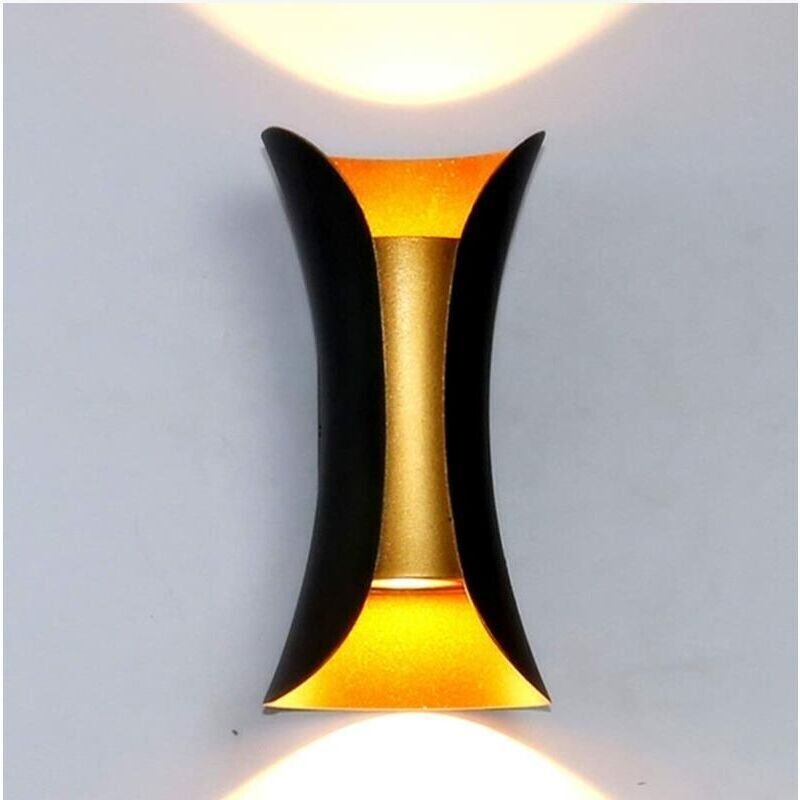 10W Moderne Innenwandleuchte Außenwandlampe Up Down Metall Wandlampe 3000K Warmweiß
