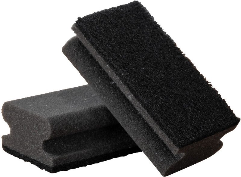 WENKO 2er Set Kunststoff Grill Reinigungsschwamm Ben in Schwarz 13 x 7 x 4,5 cm