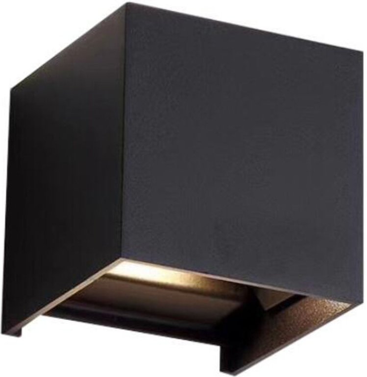 Palma Quadratische Wandleuchte für den Außenbereich, Doppelbalken, 6 w, entspricht 60 w, IP65, Farbtemperatur: Warmweiß ...