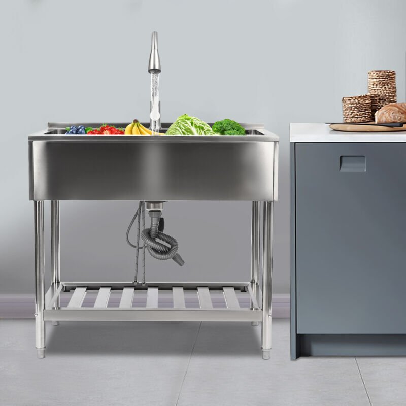 Spülbecken Waschtisch Edelstahl Spültisch Gastrospüle Küchenspüle Waschbecken