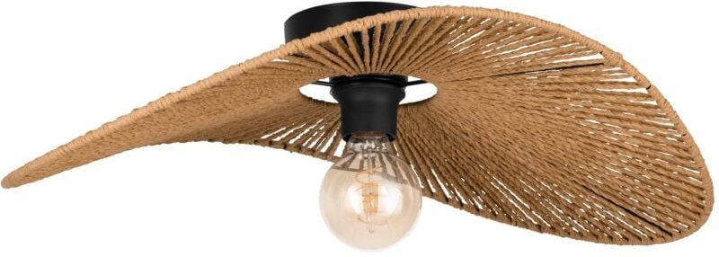 Eglo - Deckenlampe Siruela, Deckenleuchte Nature Design, fsc zertifiziert, Deckenbeleuchtung aus Papier in Natur und Met...