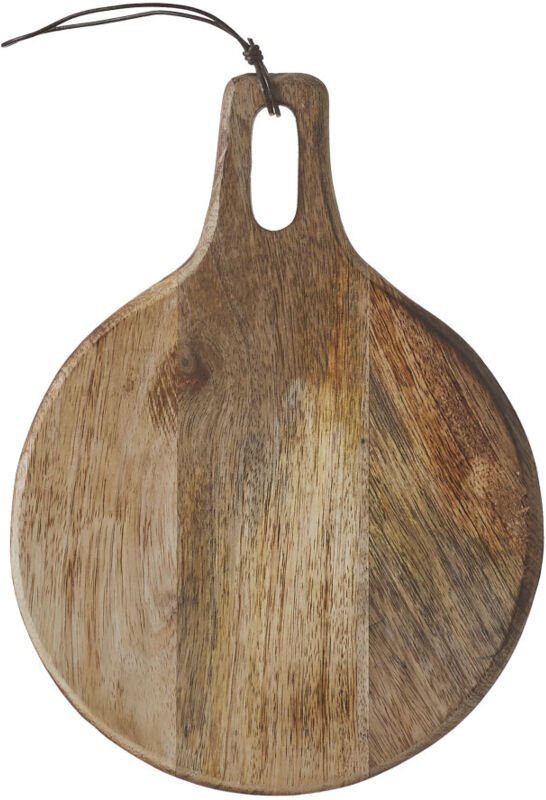 Mica Tranchierbrett Duko Mangoholz rund H 1 x B 29 x T 22 cm braun Schneidebrett