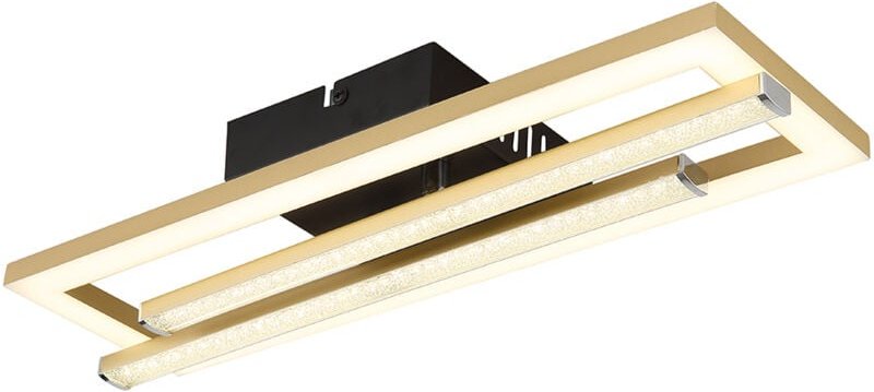 Globo - Deckenleuchte Designlampe Wohnzimmerleuchte led beweglich Kristalle gold schwarz