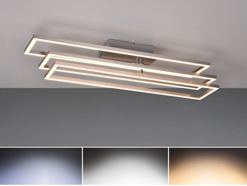 Thumbnail - Reality Leuchten - led Deckenleuchte corso dimmbar Lichtfarbe einstellbar, Silber, 66cm lang