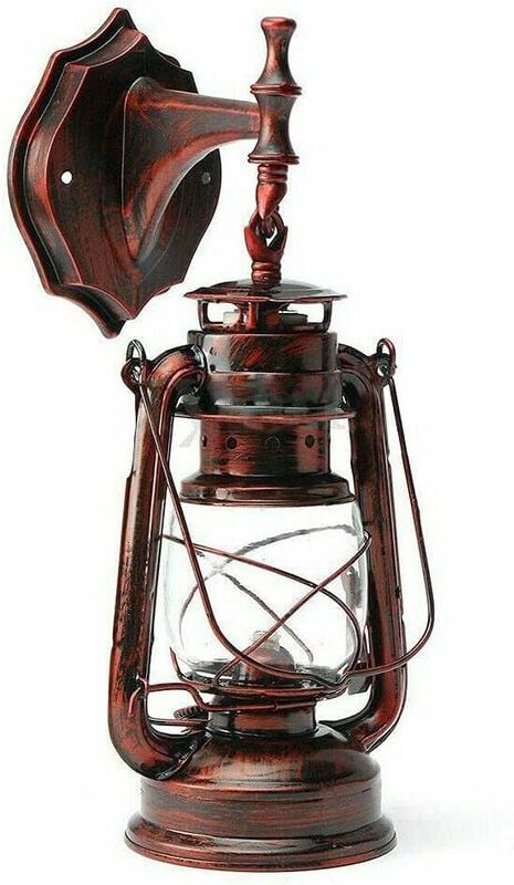 Laterne Wandleuchte Rostige Patina Finish, Außen Antike Laterne Veranda Licht Wandleuchte Halterung Wasserdicht Laterne ...