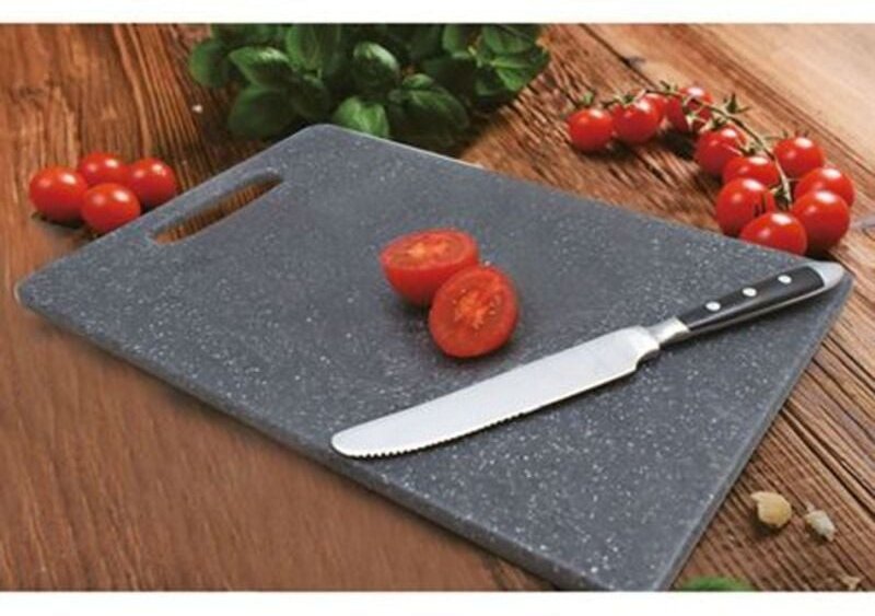 Buri - Schneidebrett Granit-Optik 30x20cm Frühstücksbrett Tranchierbrett Küchenbrett