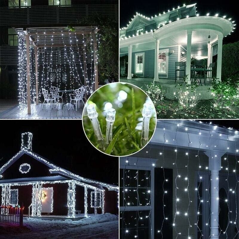 INHHUB Märchen-LED-Lichterkette, Weihnachtsdekoration, Weiß, 10 m, 100 LEDs - INHHUB