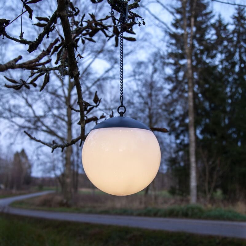 LED-Solar-Kugel 'Globus', weiß, ca. ø 20 cm