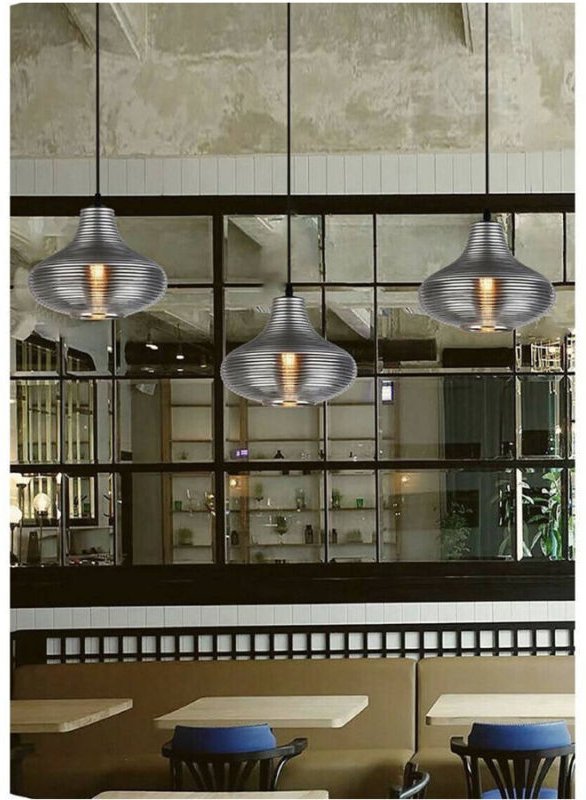 Trade Shop Traesio - Trade Shop - deckenleuchter, tropfenglas-hängelampe E27 A36-02 -