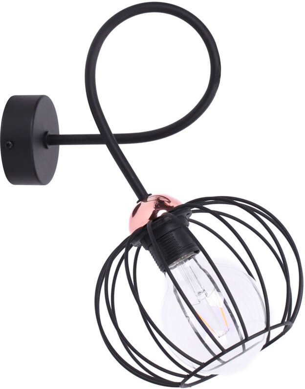 Stilvolle Loft-Wandleuchte aus Kupferdraht