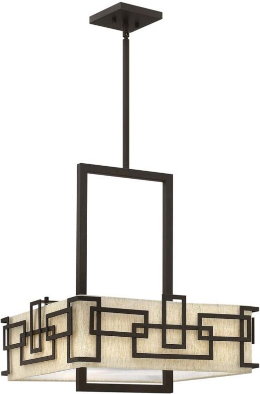 Hängeleuchte Esszimmerleuchte Pendelleuchte 3-Flammig bronze Öl eingerieben