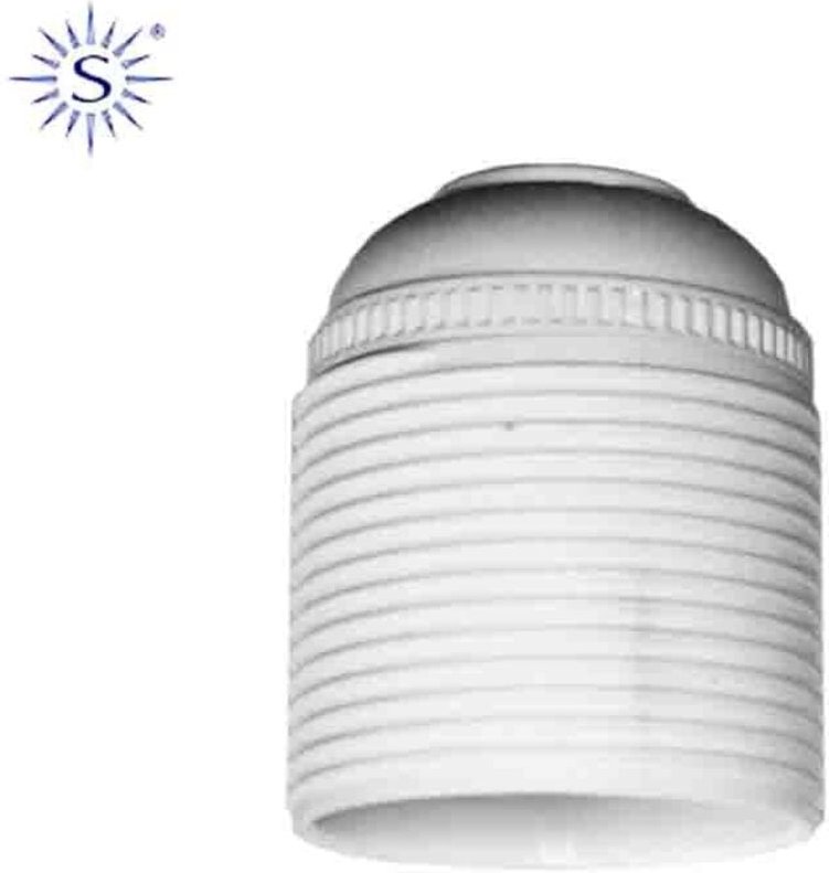 EDM - Lampenfassung mit E27-Gewinde, weiß, zugelassen, Solera 6829CRB