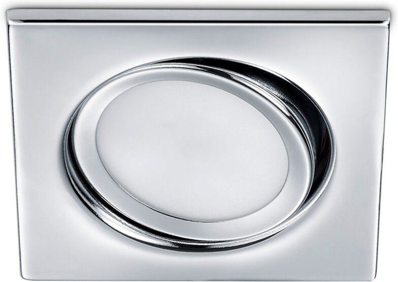 Eckiger led Einbaustrahler rila schwenkbar Chrom glänzend 5 Watt