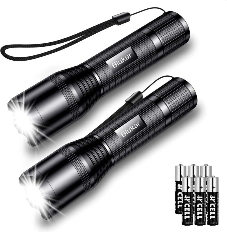 Superstarke LED-Taschenlampe, IPX6 wasserdichte taktische Aluminium-Taschenlampe