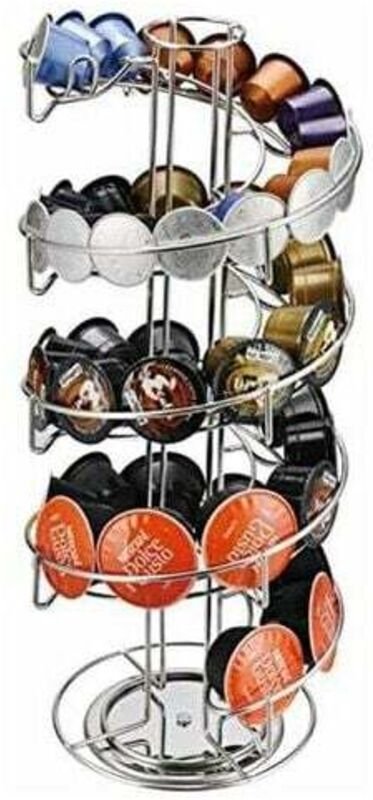 Jalleria - Kaffeekapselhalter – 43 x 18 cm., Drehbarer Kaffeekapselhalter für 36 Kapseln für Nespresso, Dolce Gusto, kra...