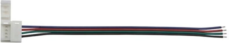 Velleman - kabel mit 1 push-steckverbinder für flexible led-streifen - rgb-farbe - 10 mm