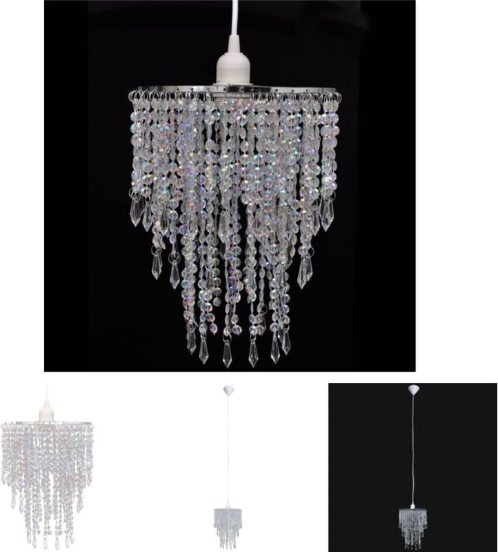 Longziming - Kristall Anhänger Kronlampe 22,5 x 30,5 cm - Kronleuchter - Transparent