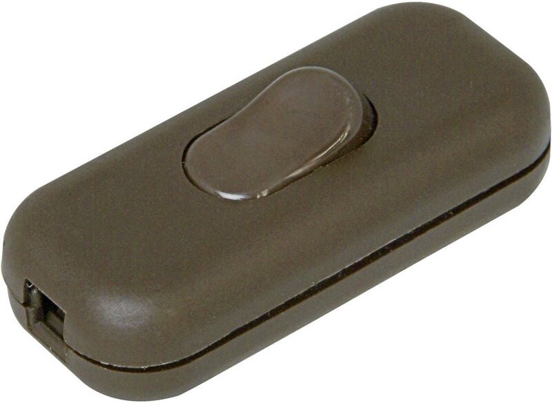 Kopp - 191306002 Schnurschalter mit Zugentlastung Braun 1 x Aus/Ein 2 a 1 St.