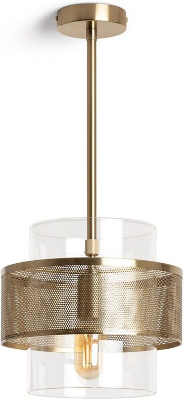 Pendelleuchte Metall und Glas Jaelyn Gold