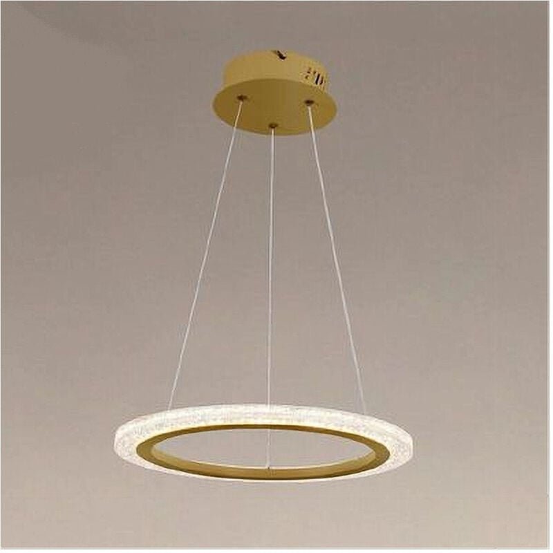 Trade Shop - 24 watt led pendelleuchte kreis ring kristall effekt gold 31913 -
