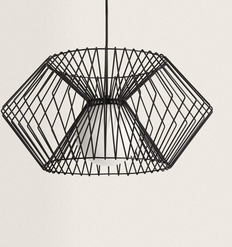 Ledkia - Pendelleuchte Metall Hexagon Schwarz