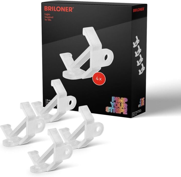 Thumbnail - Briloner - Pimp Your Stripe 4er Set Eckadapter, für Aluprofile, Transparent