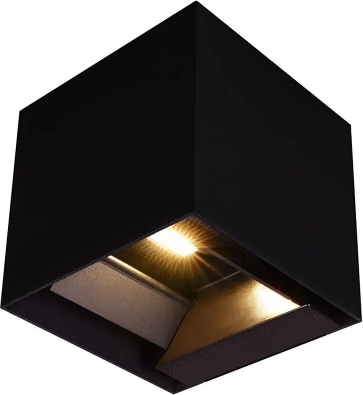 V-tac - Sensor-Solar-Wandleuchte IP65 Wasserdicht Schwarz 9W 800 Lumen 3IN1