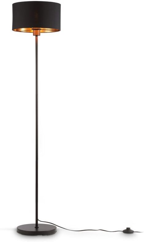 Thumbnail - B.k.licht - Stehlampe - Schalter, Stoffschirm, E27 Fassung, max. 40W, Schwarz-Gold