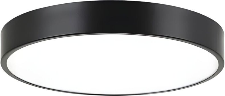 Runde LED-Deckenleuchte 40 cm, neutralweiß, 24 W, modern Runde LED-Deckenleuchte schwarz, 40 cm, warmweiß