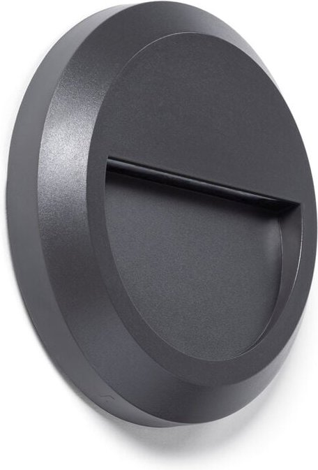 LED-Wandleuchte Außen Oberfläche Rund Anthrazit Edulis 4000K Neutralweiß