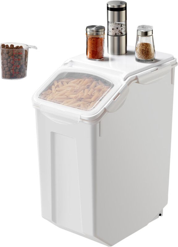 Mophorn - Reis-Aufbewahrungsbehälter, 20 l/4,5 Gallonen, luftdicht, mit Rädern, 1 Packung