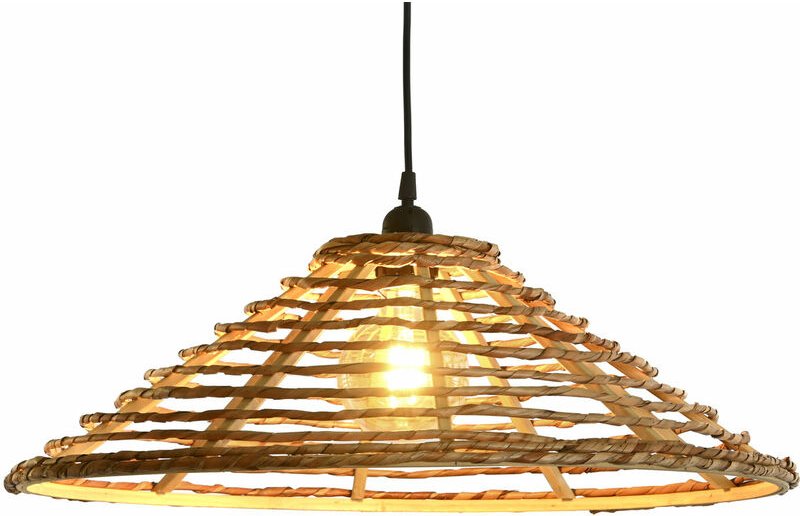 Decke Ratan 57x57x22 natürliches braunes Ratan Material Multicolor -Farbfamiliendecke und Wandminen Details