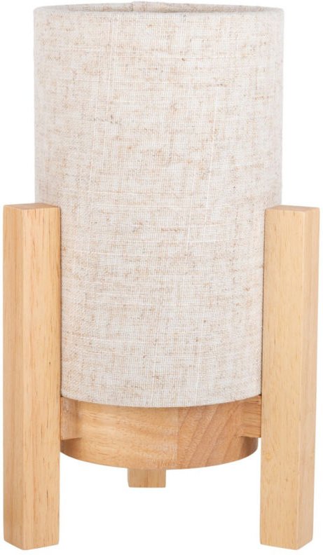 Naeve MADITA Wiederaufladbare dimmbare LED-Tischlampe 25 cm, zylindrisch, Natur, 2955 K, Berührungssensor