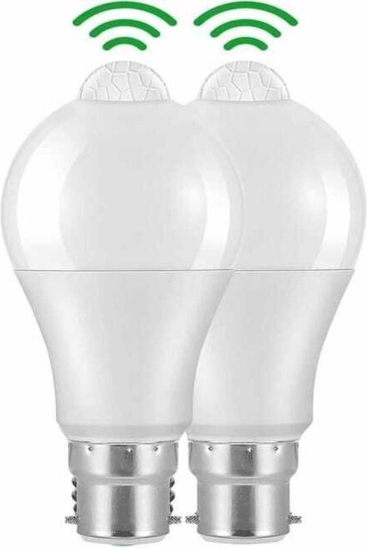 Tonchean - B22 Bajonett-LED-Lampe mit Bewegungsmelder, 12 w, 1020 lm, Kaltweiß 6000 k, cir 85, IP42, wasserdicht, energi...