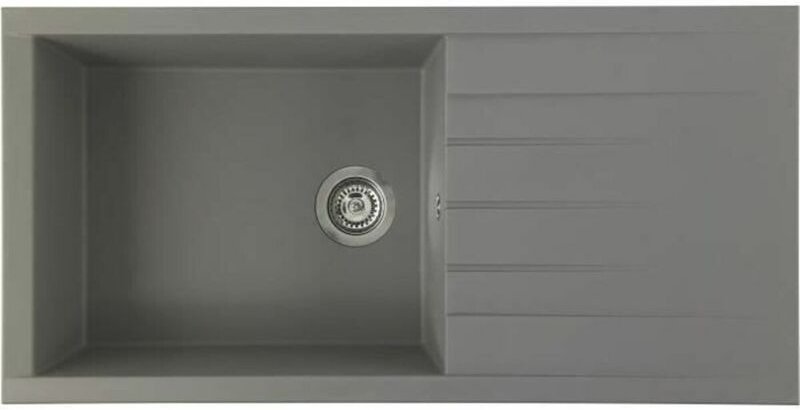 Spülbecken mit einem Becken und Abtropffläche Stradour