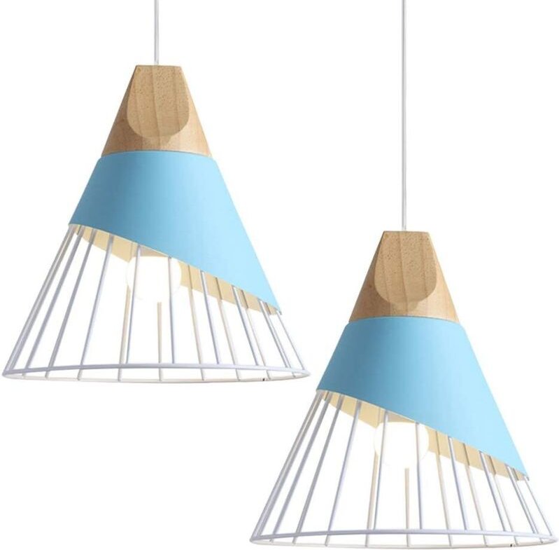 Nordische moderne minimalistische Pendelleuchte aus Holz, kreativer Vintage-Kronleuchter aus Eisen, E27, höhenverstellba...