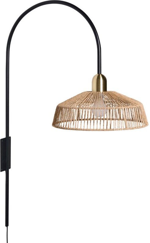 Wandlampe NOSARA Papierschnur Naturfarben