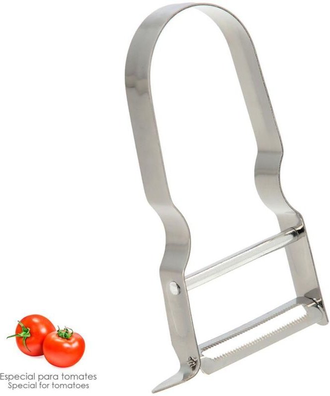 Tomatenschäler aus Edelstahl 6,7 x 11 cm.