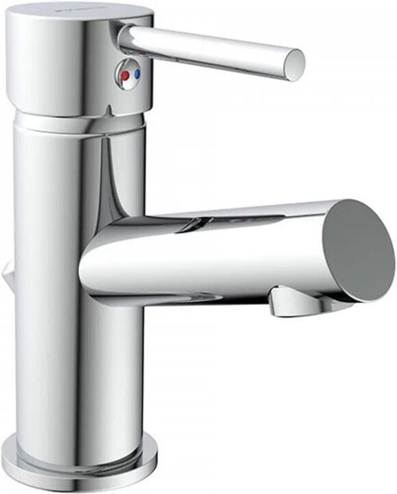Waschtisch-Mischbatterie, verchromt – Einhebelmischer – Griff in der Mitte - 35910