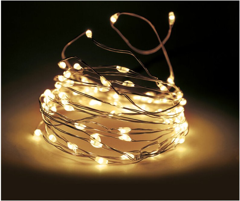 Spetebo - led Draht Lichterkette mit Fernbedienung - 1190 cm / 100 led - Timer, Dimmer und 8 Funktionen