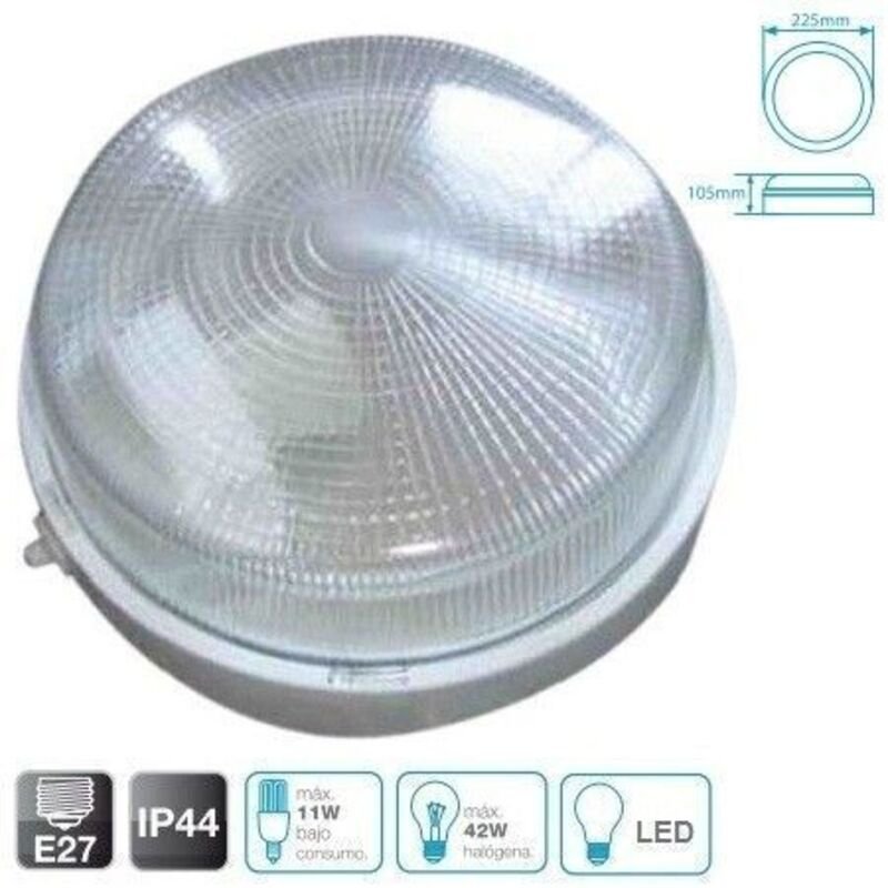 GSC - Runde thermoplastische Wandleuchte weiss E27 0700648