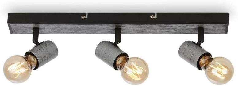 Deckenleuchte Spotleuchte Schwenkbar 3xE27 60W IP20 antik-silber Metall Briloner