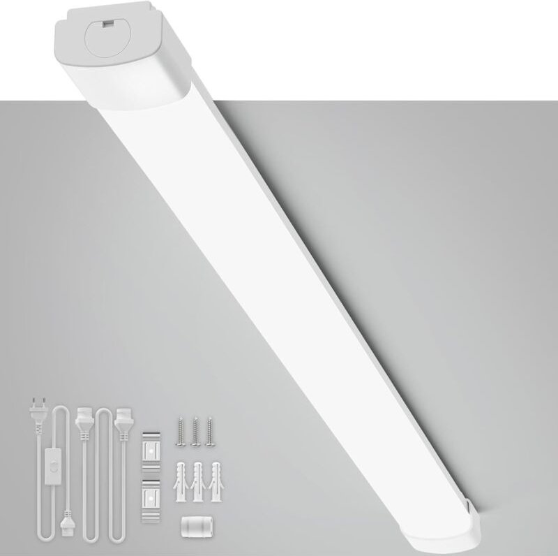 Amdelne Feuchtraumleuchte 150cm LED Röhre 45W Kaltlweiß Feuchtraumlampe IP65 Wandleuchte Werkstattlampe Kellerleuchte De...