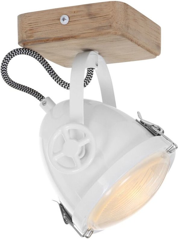 Mexlite - spot - Michelle - weiß - holz metall - aufbauleuchte -